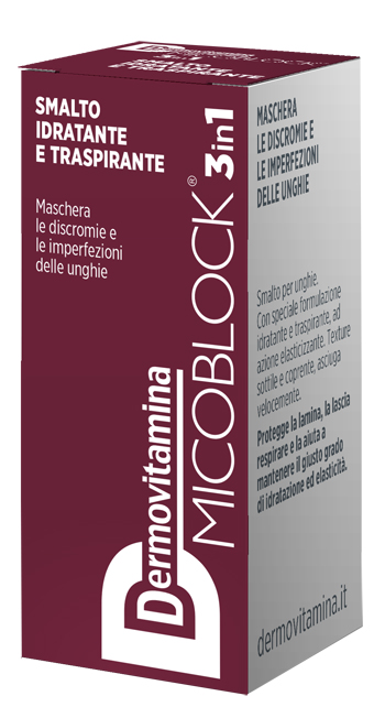 DERMOVITAMINA MICOBLOCK 3 IN 1 SMALTO IDRATANTE E TRASPIRANTE BORDEAUX 5 ML - Farmacia Mortise