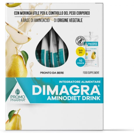 DIMAGRA AMINODIET DRINK PERA 10 POUCH DA 80 G - Farmacia Mortise