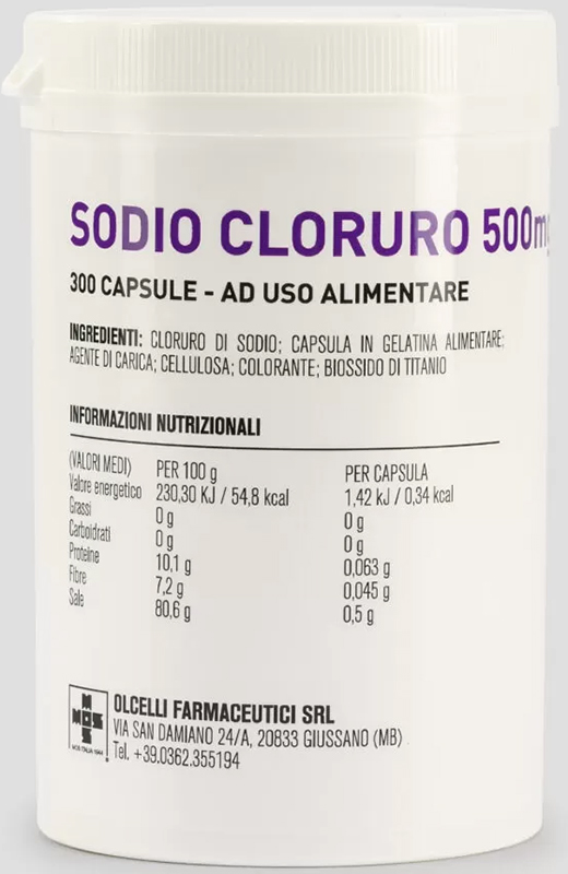 SODIO CLORURO 300 CAPSULE 500MG - Farmacia Mortise