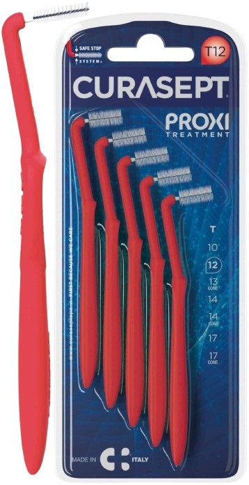 CURASEPT PROXI ANGLE T12 ROSSO/RED 5 PEZZI - Farmacia Mortise