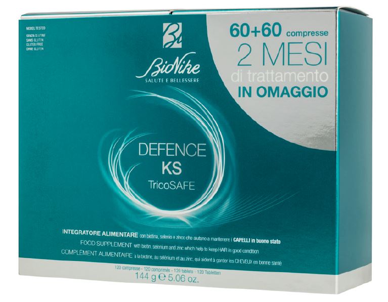 DEFENCE KS TRICOSAFE BIPACK 60 COMPRESSE + 60 COMPRESSE - Farmacia Mortise
