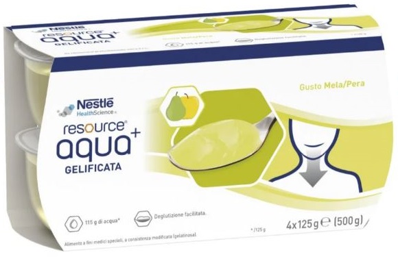 RESOURCE AQUA ACQUA GELIFICATA+APPLEPEAR CUP 6 4X125 G - Farmacia Mortise