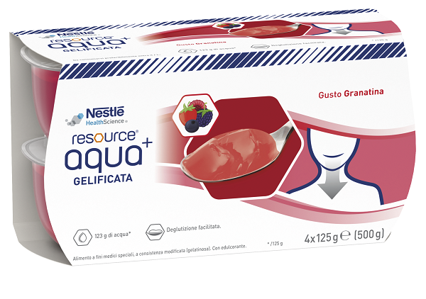 RESOURCE AQUA ACQUA GELIFICATA+GRENADA CUP 6 4X125 G - Farmacia Mortise