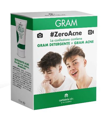 GRAM ZEROACNE 1 GRAM DETERGENTE 50 ML + 1 GRAM ACNE 50 ML - Farmacia Mortise
