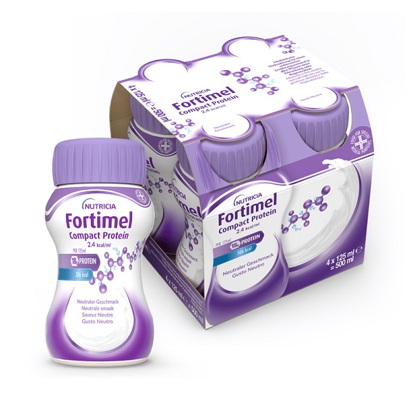 NUTRICIA FORTIMEL COMPACT PROTEIN GUSTO NEUTRO 4 BOTTIGLIE DA 125 ML - Farmacia Mortise