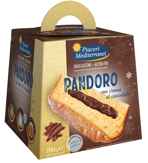 PIACERI MEDITERRANEI PANDORO CREMA AL CIOCCOLATO 700 G - Farmacia Mortise