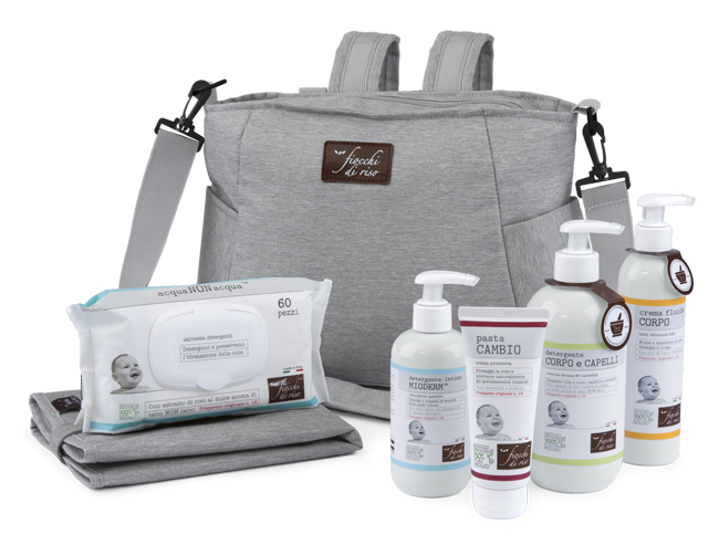 FIOCCHI DI RISO COFANETTO BORSA-ZAINO FASCIATOIO - Farmacia Mortise