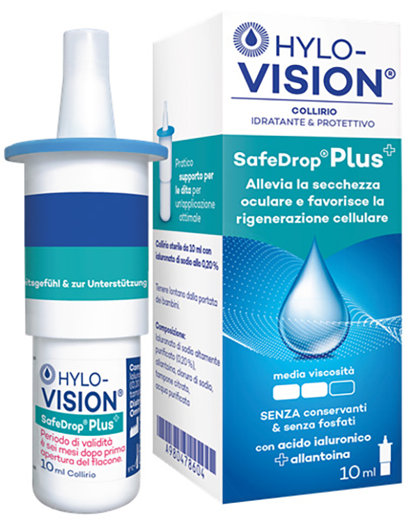 HYLOVISION SAFE DROP PLUS COLLIRIO IDRATANTE E PROTETTIVO 10 ML - Farmacia Mortise