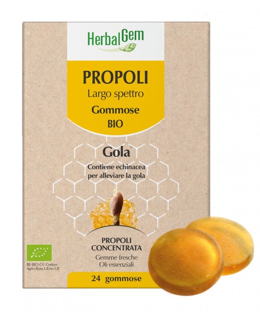 HERBALGEM BIO PROPOLI 24 GOMMOSE - Farmacia Mortise