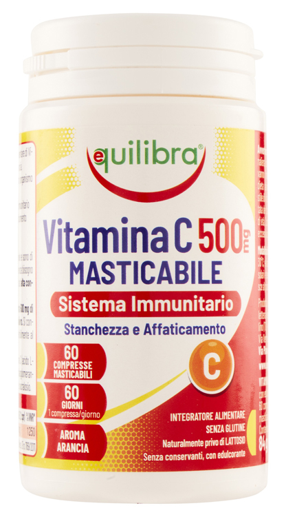 VITAMINA C 500MG MASTICABILE SISTEMA IMMUNITARIO 60 COMPRESSE - Farmacia Mortise