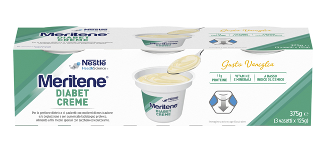 MERITENE DIABET CREME VANIGLIA 3 X 125 G - Farmacia Mortise