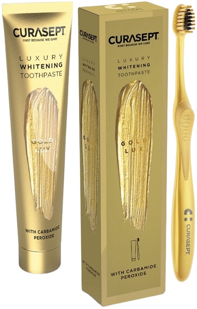 CURASEPT GOLD LUXURY WHITENING DENTIFRICIO 75 ML - Farmacia Mortise