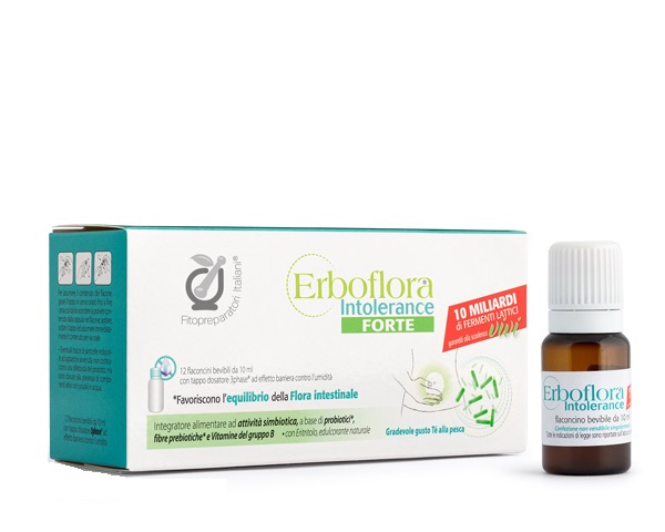 FITOPREPARATORI ITALIANI ERBOFLORA INTOLERANCE FORTE 12 FLACONCINI DA 10 ML - Farmacia Mortise