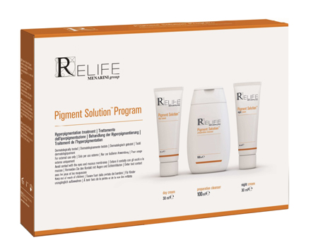 PIGMENT SOLUTION PROGRAM KIT DAY CREAM 30 ML + NIGHT CREAM 30 ML + CLEANSER 100 ML NUOVO PACKAGING MULTILINGUA - Farmacia Mortise