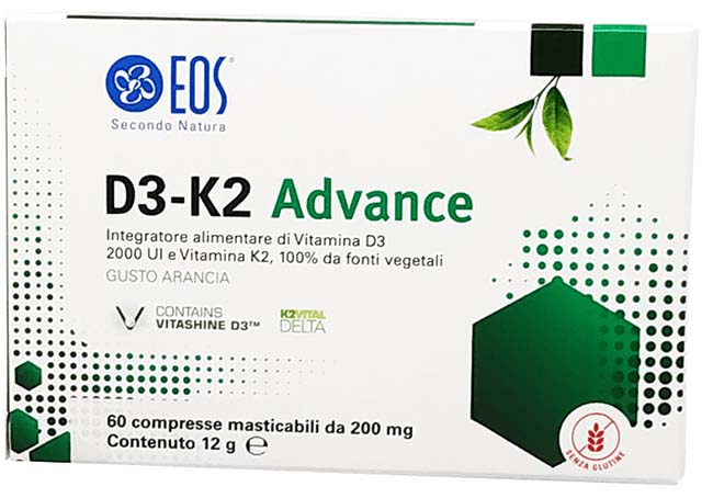 EOS D3 K2 ADVANCE 60 COMPRESSE MASTICABILI - Farmacia Mortise