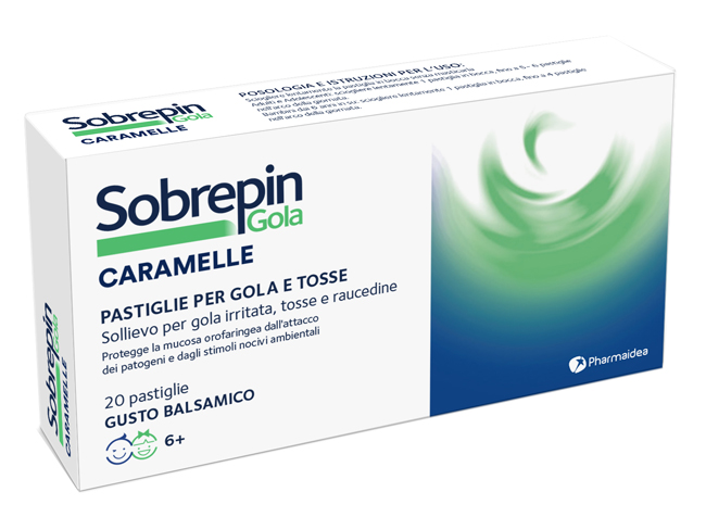 SOBREPIN GOLA CARAMELLE 20 PASTIGLIE GUSTO BALSAMICO - Farmacia Mortise
