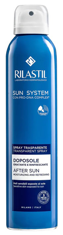 RILASTIL SUN SYSTEM DOPOSOLE SPRAY TRASPARENTE DOPOSOLE IDRATANTE E RINFRESCANTE 200 ML - Farmacia Mortise