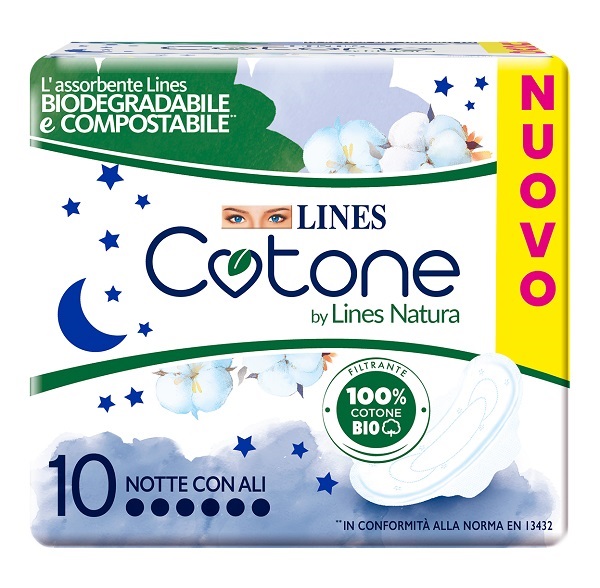 LINES COTONE BIO ULTRA NOTTE 10 PEZZI - Farmacia Mortise