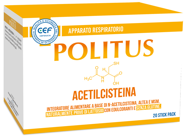 CEF POLITUS ACETILCISTEINA 20 STICK PACK - Farmacia Mortise