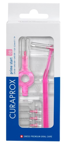 CURAPROX CPS 08 SCOVOLINO PRIME START 08 PINK 5 PEZZI - Farmacia Mortise