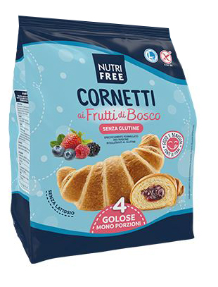 NUTRIFREE CORNETTI AI FRUTTI DI BOSCO 4 PEZZI DA 60 G - Farmacia Mortise
