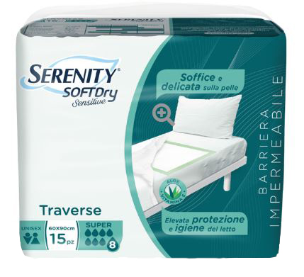 SERENITY TRAVERSA SD SENSITIVE SUPER 60X90 CM 15 PEZZI - Farmacia Mortise