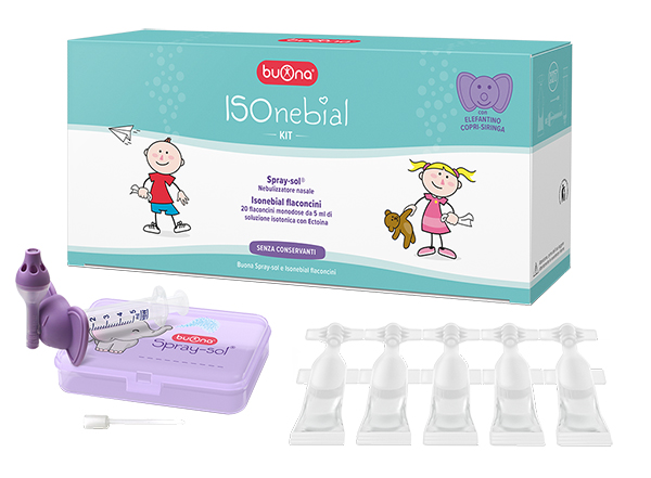 ISONEBIAL KIT PULIZIA CAVITA' NASALI 20 FLACONCINI MONODOSE 5 ML + SIRINGA LUER LOCK SOFT-JECK + AGO CANNULA + NEBULIZZATORE SPRAY - Farmacia Mortise