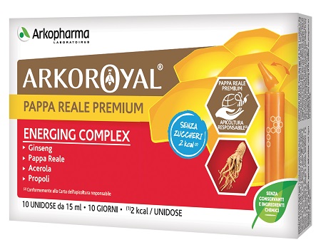 ARKOROYAL ENERGING COMPLEX SENZA ZUCCHERO 10 FLACONCINI DA 15 ML - Farmacia Mortise