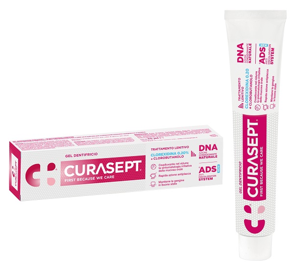 CURASEPT GEL DENTIFRICIO ADS DNA TRATTAMENTO LENITIVO 75 ML - Farmacia Mortise