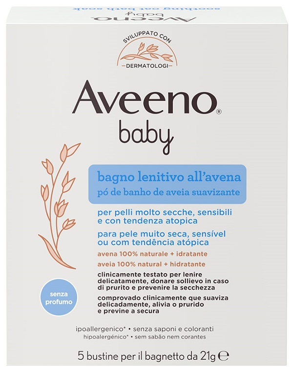 AVEENO BABY COLLOIDAL POLVERE BAGNO 5 X 21 G - Farmacia Mortise