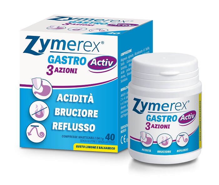 ZYMEREX GASTRO ACTIV 3 AZIONI 40 COMPRESSE MASTICABILI - Farmacia Mortise