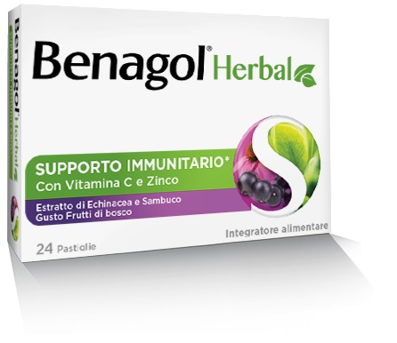 BENAGOL HERBAL FRUTTI DI BOSCO 24 PASTIGLIE - Farmacia Mortise
