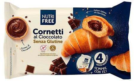 NUTRIFREE CORNETTI CIOCCOLATO 4X60 G - Farmacia Mortise