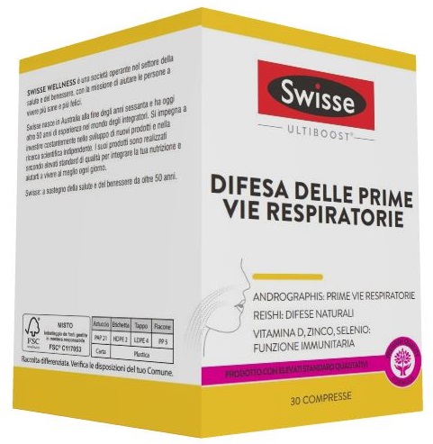 SWISSE DIFESA DELLE PRIME VIE RESPIRATORIE 30 COMPRESSE - Farmacia Mortise