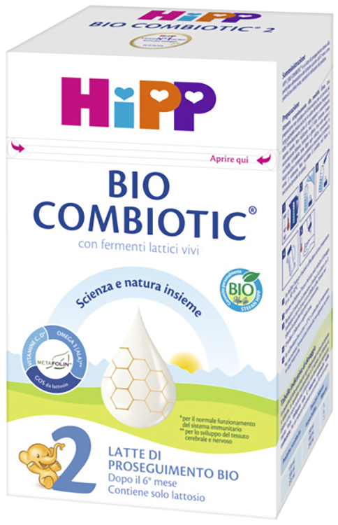 HIPP LATTE 2 COMBIOTIC 600 G BIO - Farmacia Mortise