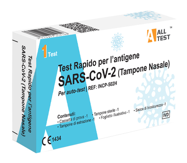 TEST ANTIGENICO RAPIDO COVID-19 ALLTEST AUTODIAGNOSTICO DETERMINAZIONE QUALITATIVA ANTIGENI SARS-COV-2 IN TAMPONI NASALI MEDIANTE IMMUNOCROMATOGRAFIA - Farmacia Mortise