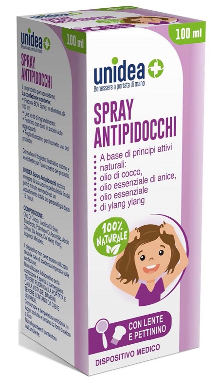 UNIDEA SPRAY ANTIPIDOCCHI 100 ML + PETTINE E LENTI INCLUSI - Farmacia Mortise
