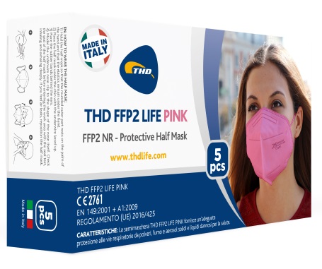 THD FFP2 LIFE PINK 5 PEZZI - Farmacia Mortise