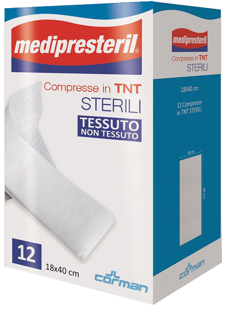 COMPRESSE STERILI TNT MEDIPRESTERIL 18X40 CM 12 PEZZI - Farmacia Mortise