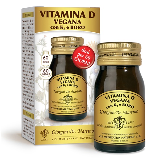 VITAMINA D VEGANA CON K2+BORO 60 PASTIGLIE - Farmacia Mortise