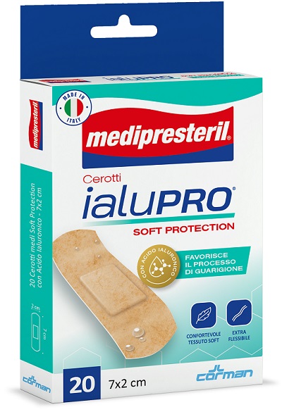 MEDIPRESTERIL CEROTTI IALUPRO SOFT PROTECTION MEDI 7X2CM 20 PEZZI - Farmacia Mortise