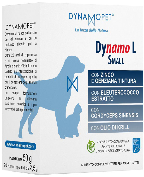 DYNAMO L SMALL 20 BUSTINE APPETIBILI DA 2,5 G - Farmacia Mortise