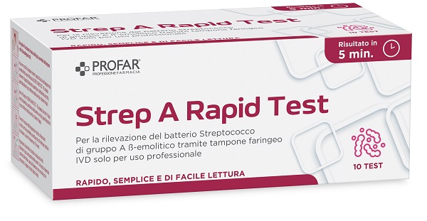 PROFAR TEST STREPTOCOCCO CON CASSETTA A POZZETTO 10 PEZZI - Farmacia Mortise