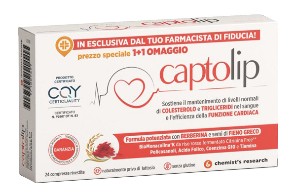 CAPTOLIP NEW FORMULA 24 COMPRESSE RIVESTITE - Farmacia Mortise