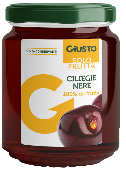 GIUSTO SOLO FRUTTA MARMELLATA CILIEGIE NERE 284 G - Farmacia Mortise