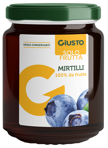 GIUSTO SOLO FRUTTA MARMELLATA MIRTILLI 284 G - Farmacia Mortise