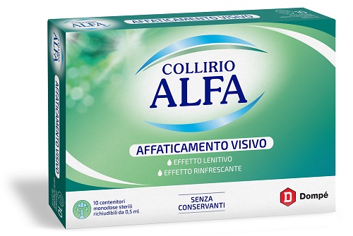 COLLIRIO ALFA AFFATICAMENTO VISIVO 10 PEZZI DA 0,5 ML - Farmacia Mortise