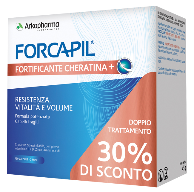 FORCAPIL FORTIFICANTE CHERATINA+ PROMO 120 CAPSULE PREZZO SPECIALE - Farmacia Mortise