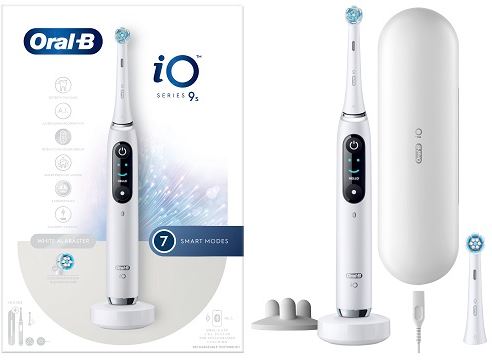 ORAL-B IO 9 WHITE SPAZZOLINO ELETTRICO + 2 REFILL TESTINE CON CUSTODIA DA VIAGGIO - Farmacia Mortise