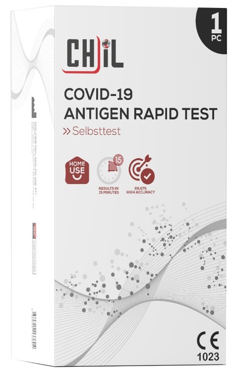 TEST ANTIGENICO RAPIDO COVID-19 CHIL AUTODIAGNOSTICO DETERMINAZIONE QUALITATIVA ANTIGENI SARS-COV-2 IN TAMPONI NASALI MEDIANTE IMMUNOCROMATOGRAFIA - Farmacia Mortise